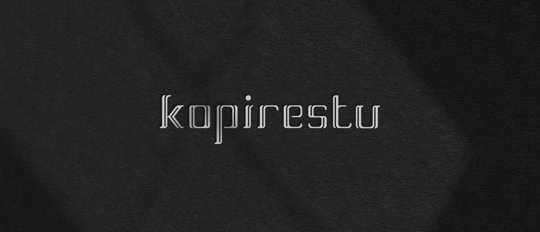 kopirestu logo black background